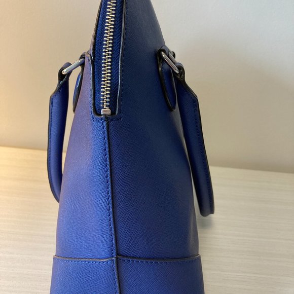 Calvin Klein - Navy Blue Satchel Purse with Strap - Picture 7 of 11